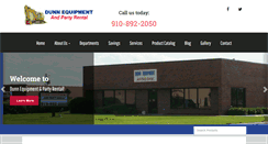 Desktop Screenshot of dunnequipmentandpartyrental.com